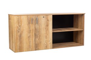 01.-BIBLIOTECA BAJA COMBINADA DOS PUERTAS BATIENTES Y ESTANTE