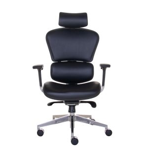 6. Sillon Ergonomico Hero Cuero Negro